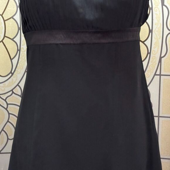 Ann Taylor LBD Pleated Top Spaghetti Strap Dress Size 4P - Picture 7 of 11